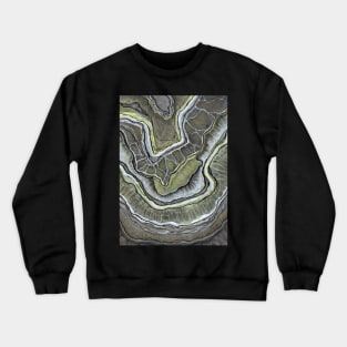 LEMON CALCITE GEODE AGATE QUARTZ ART Crewneck Sweatshirt